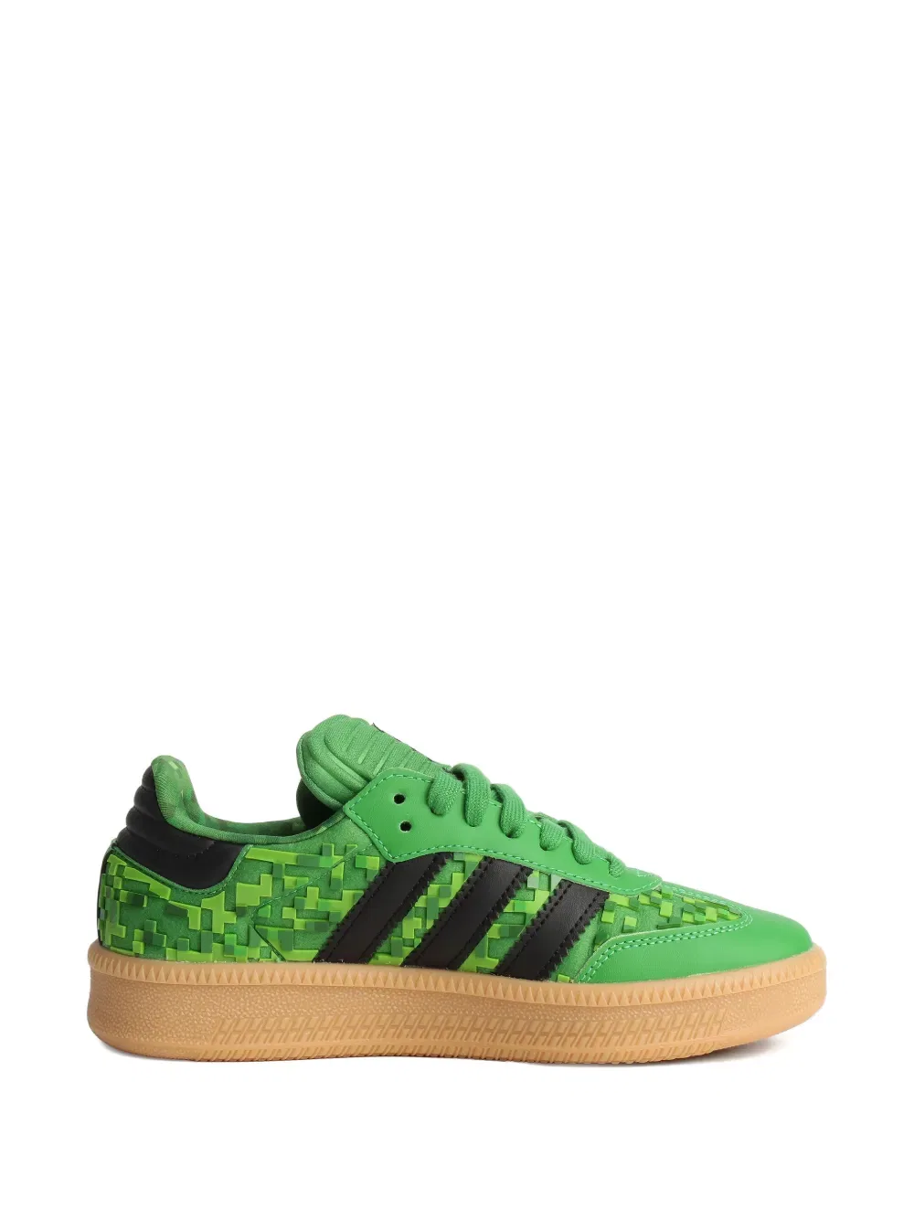 Кроссовки Samba XLG Minecraft на шнуровке Adidas Kids, зеленый — фото 2