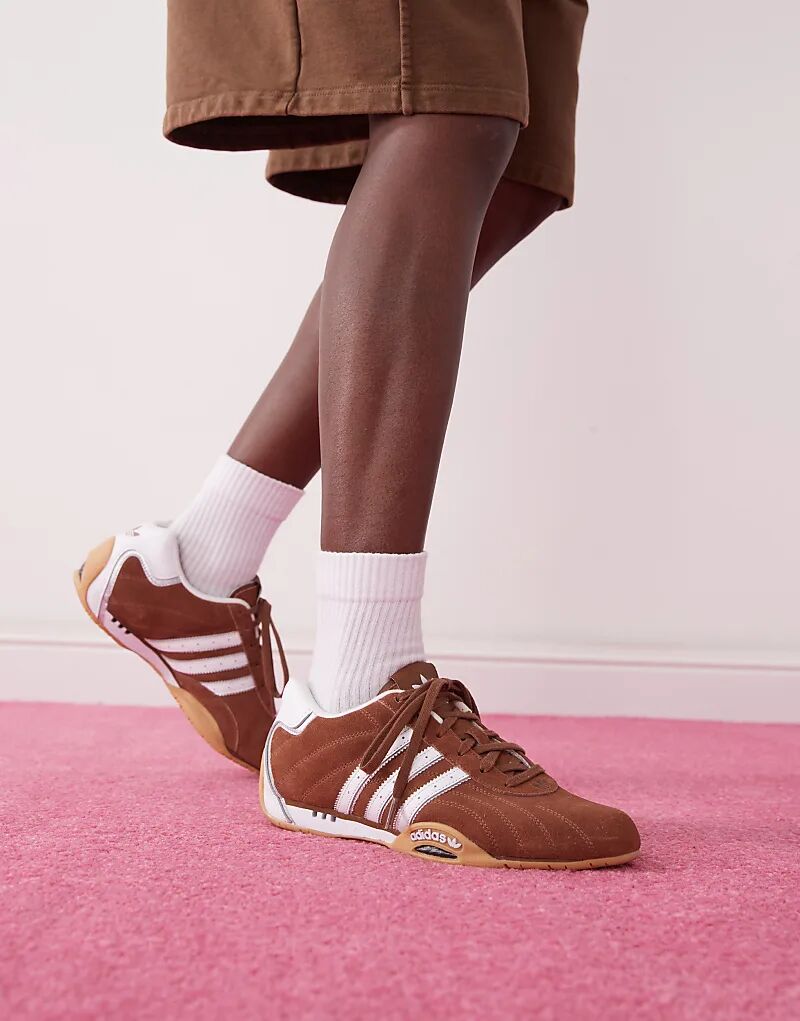 Кроссовки AdiRacer Low коричневые и белые adidas Originals