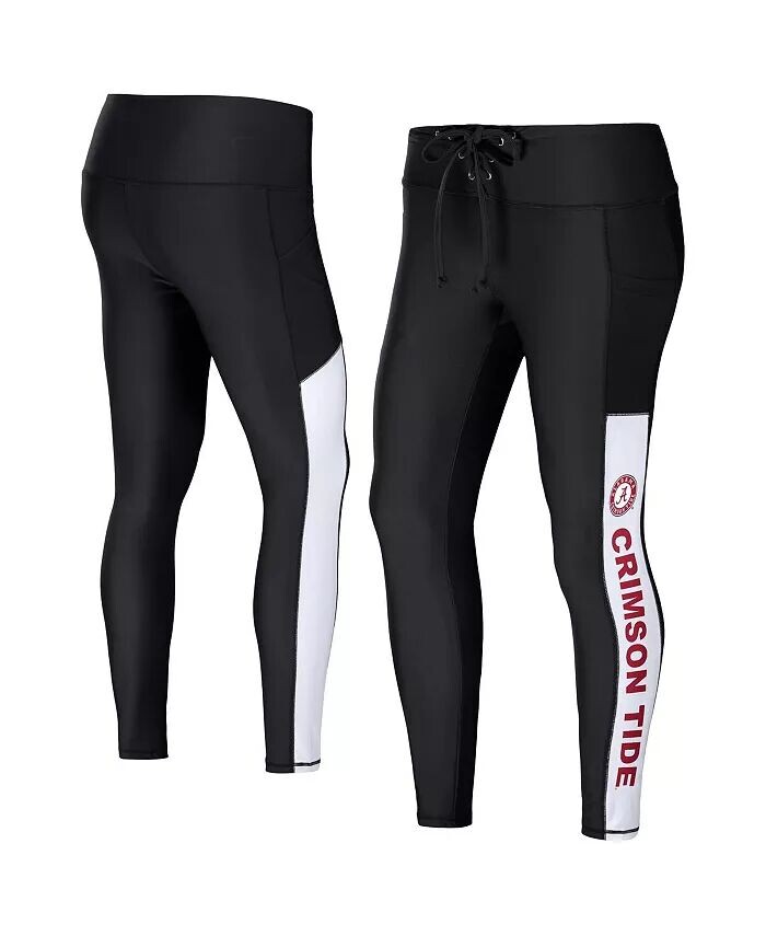 

Женские черные трикотажные леггинсы в рубчик Alabama Crimson Tide Wear By Erin Andrews