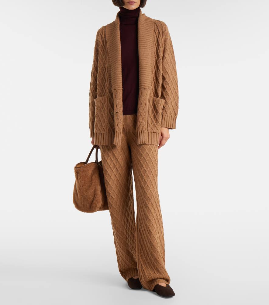 Кардиган Mirca из верблюжьей шерсти с вафельной вязкой Max Mara, Cammello — фото 2
