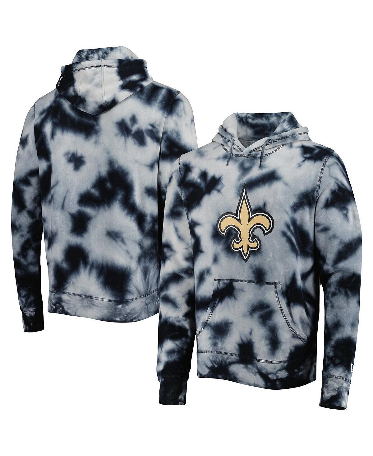 

Мужской черный пуловер с капюшоном New Orleans Saints Team Tie Dye New Era