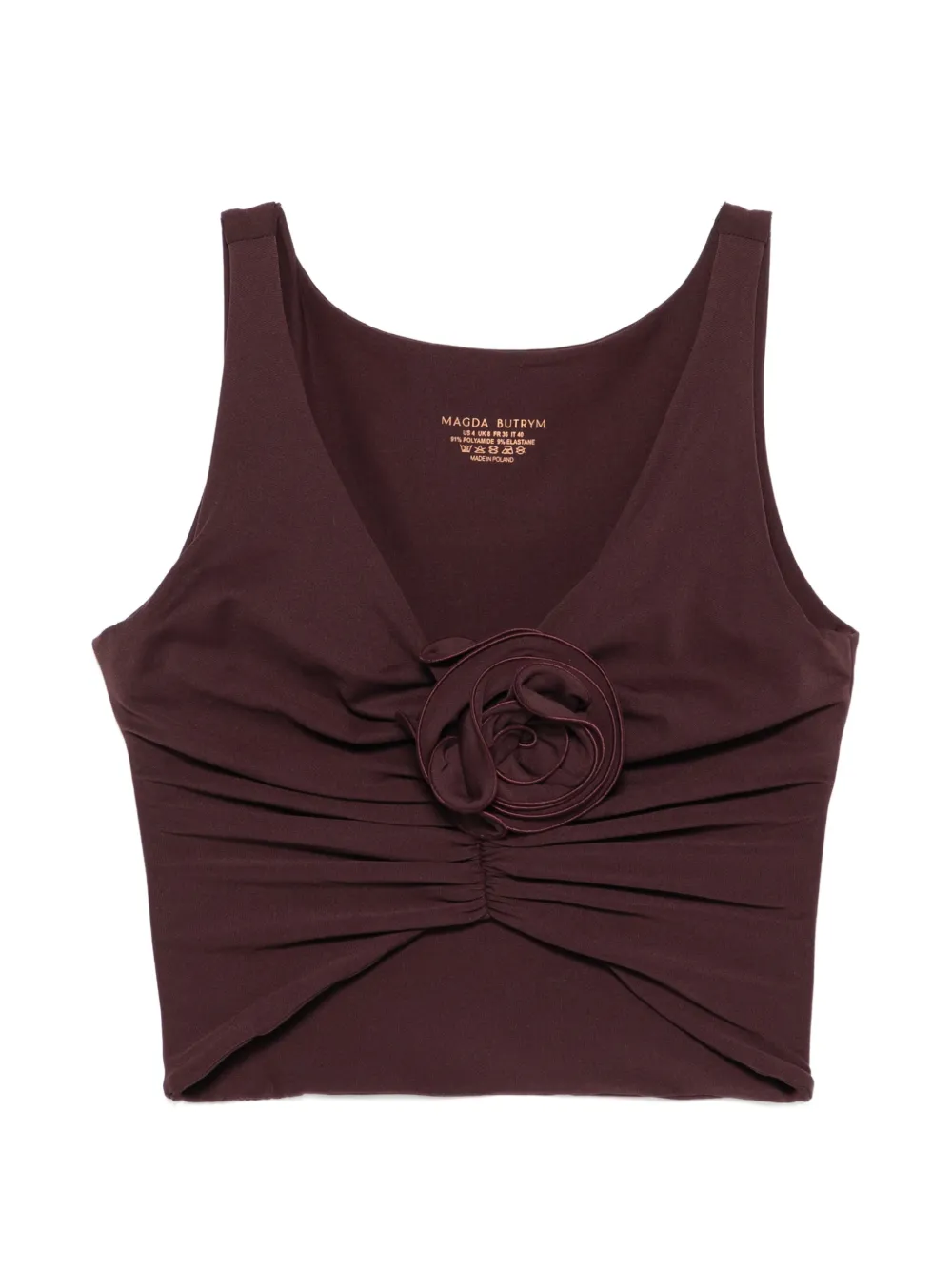 

Бикини-топ с цветочными аппликациями Magda Butrym, красный