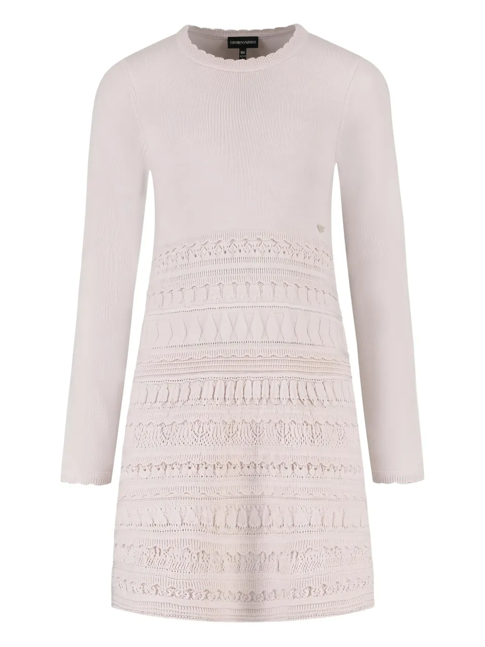 

Текстурированное платье с длинными рукавами Emporio Armani Kids, розовый
