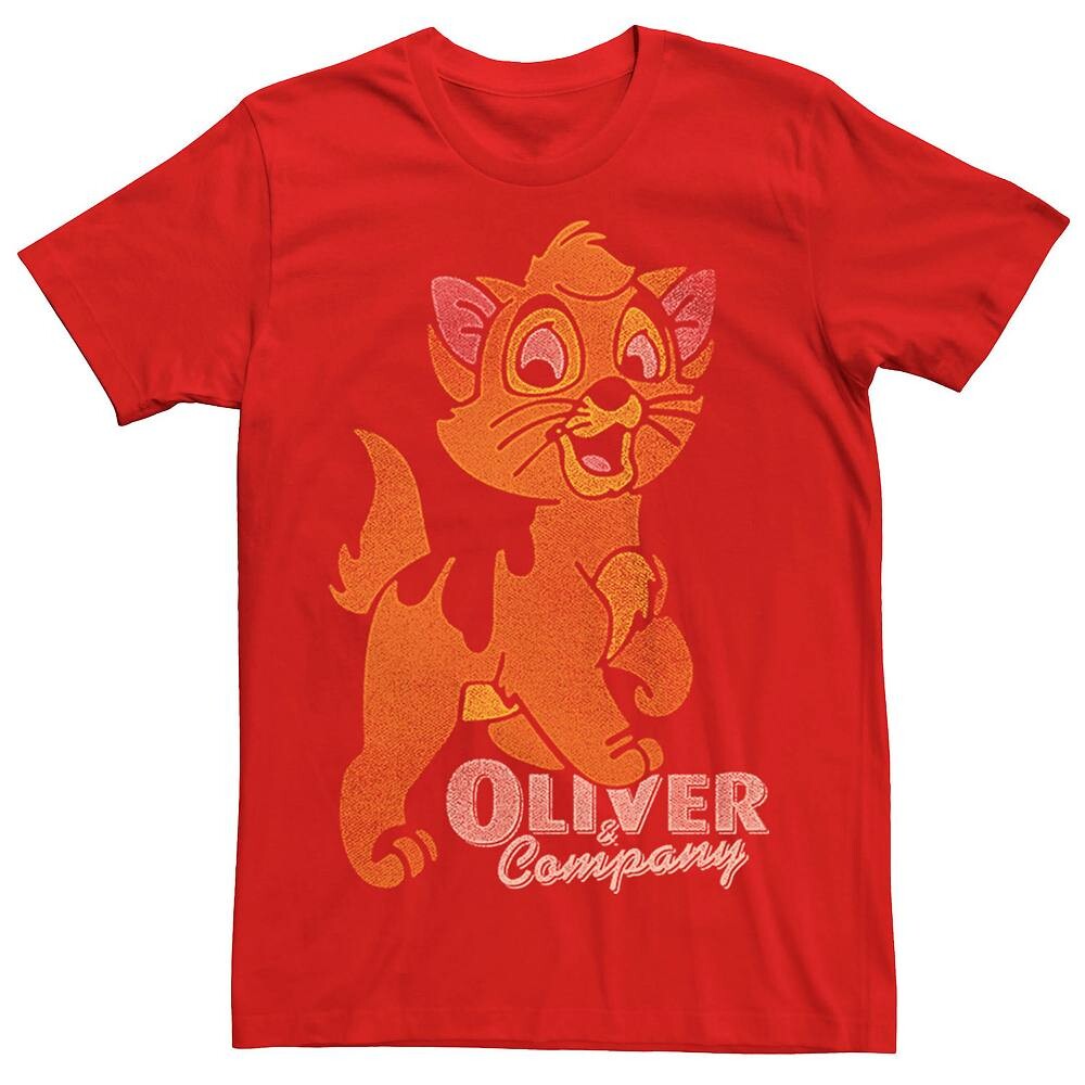 

Мужская футболка Oliver And Company Oliver Happy Pose Licensed Character, красный