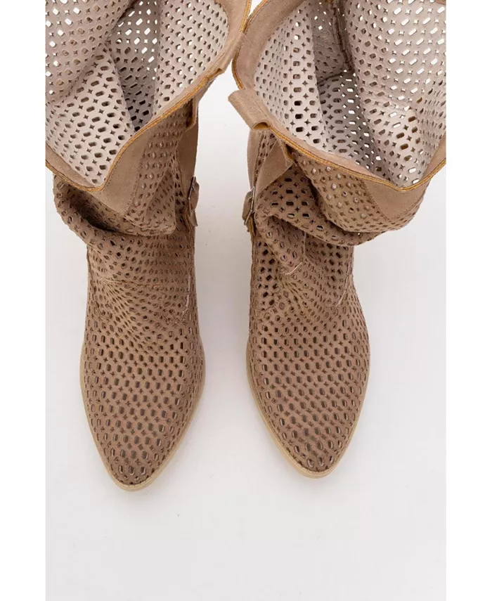 Ботинки Larry с эластичным блочным каблуком Prologue Shoes, коричневый/бежевый — фото 2