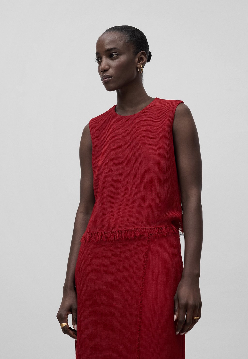 

Топ FRAYED HEM - Blouse ADOLFO DOMINGUEZ, красный