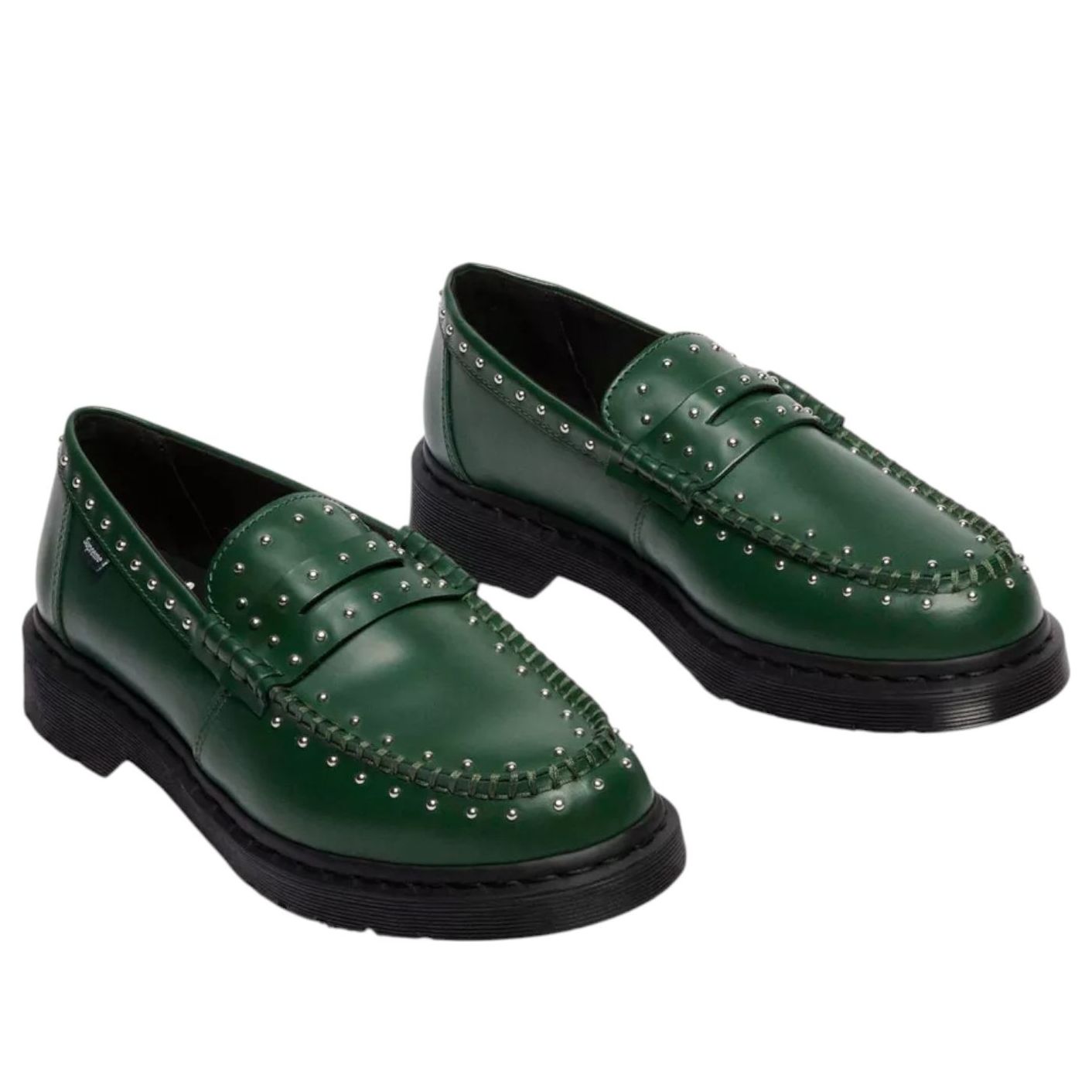 Лоферы Dr. Martens x Supreme Studded Penton, цвет «зеленый» — фото 2