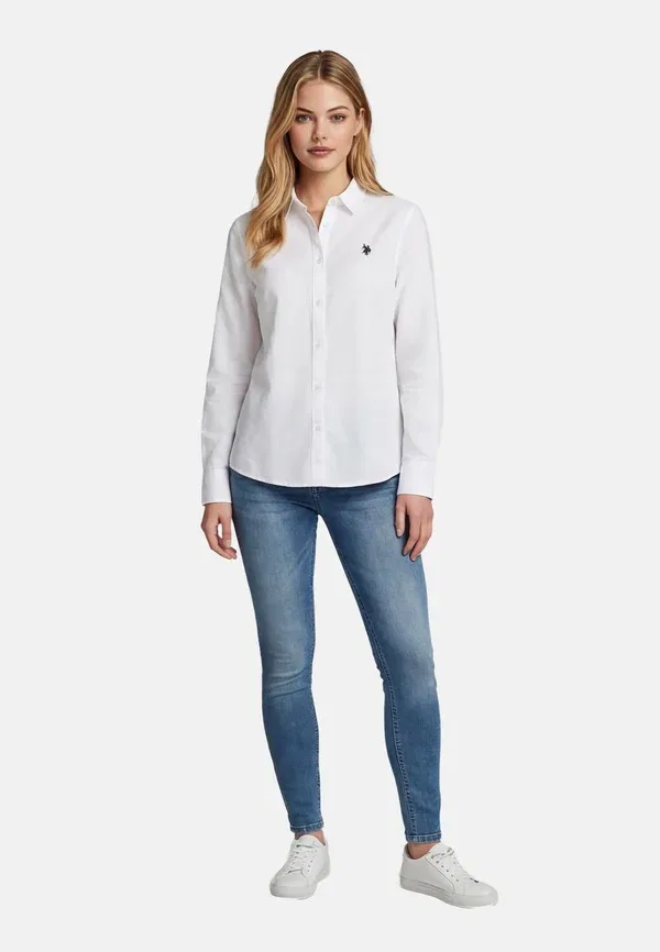 Блуза Usbellaa button down U.S. Polo Assn., белый — фото 2