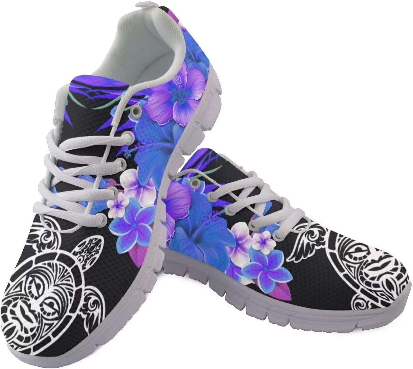 

Кроссовки для ходьбы и бега AmzPrint с гавайским полинезийским племенным принтом, для мужчин, синий