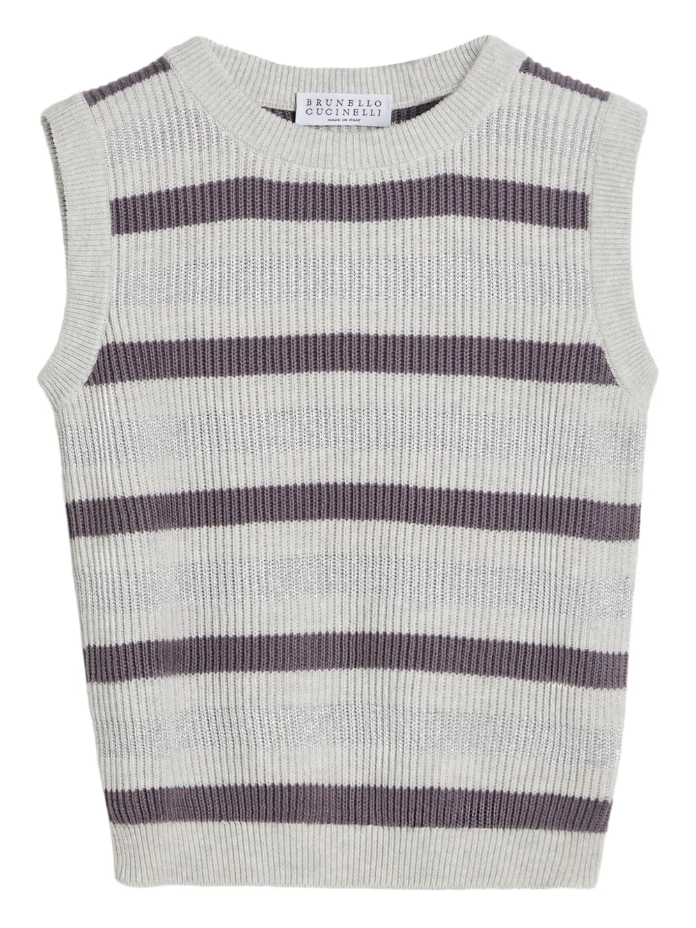 

Топ в полоску Brunello Cucinelli Kids, серый