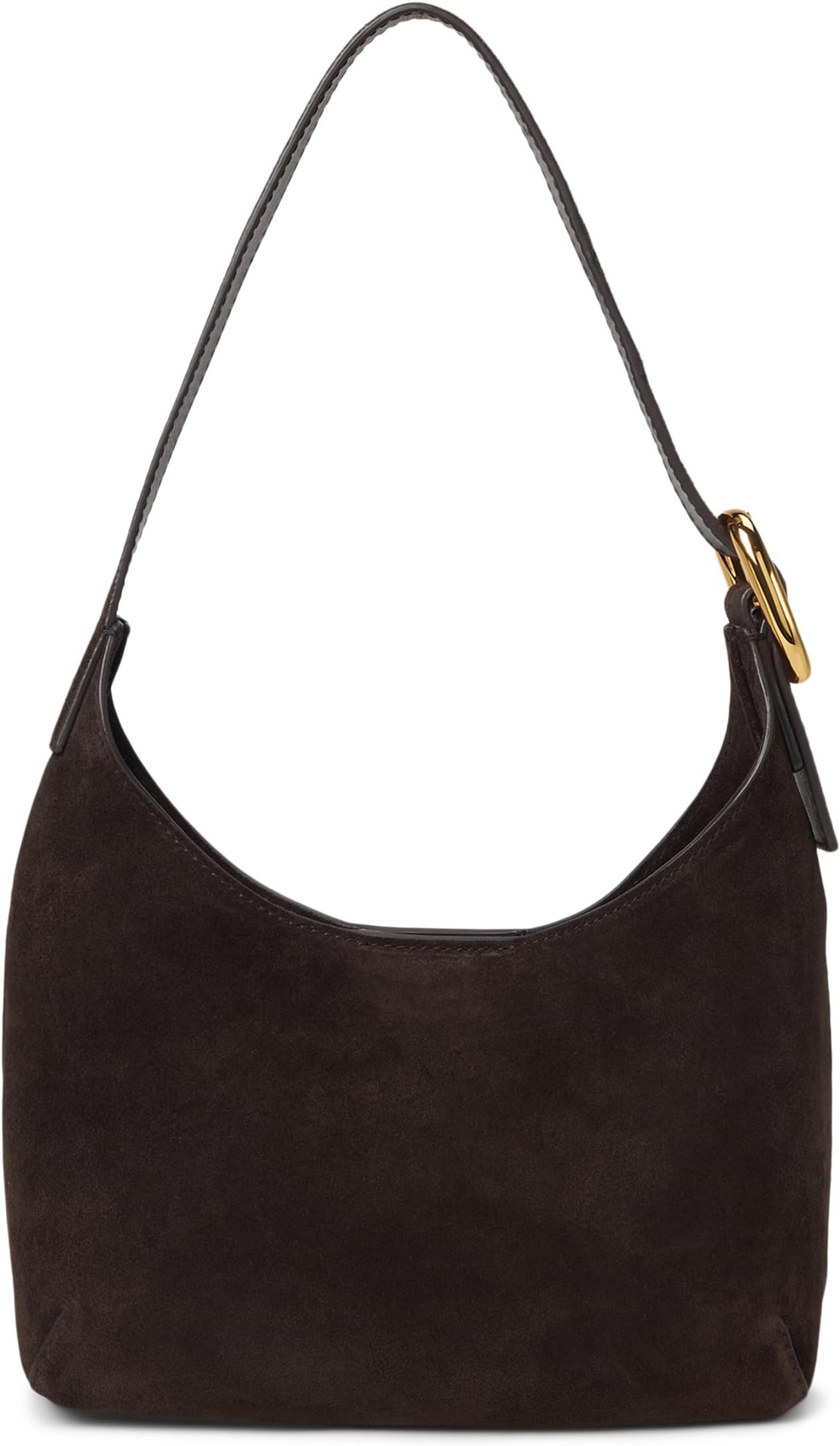 

Сумка через плечо Madewell Puffy Buckle Shoulder Suede, цвет Dark Carob