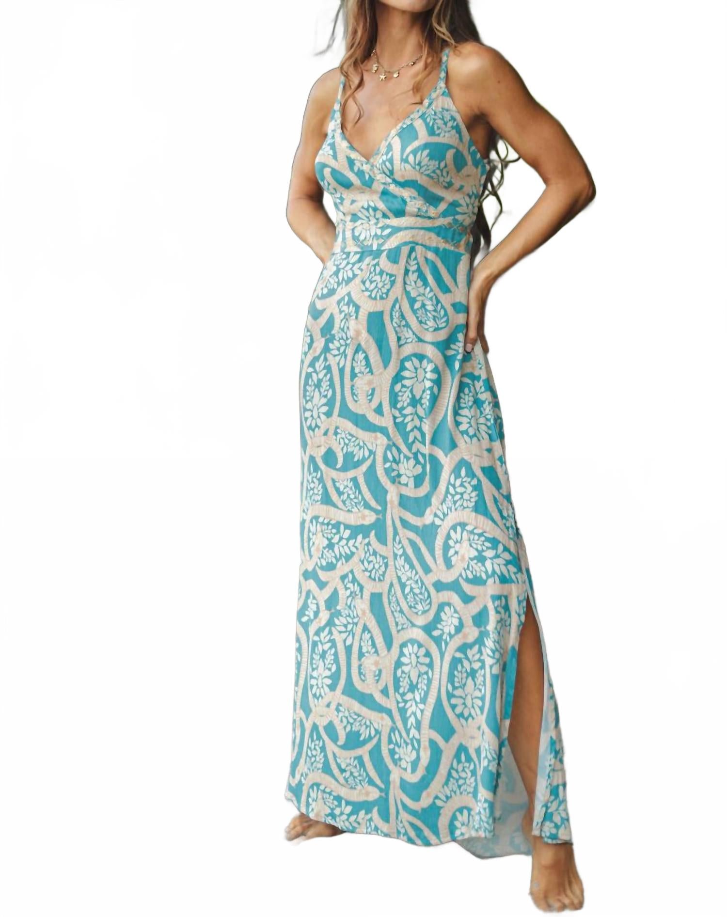 

Эдени Макси Платье в цвете бирюза/песок Z&L EUROPE, Turquoise/Sand