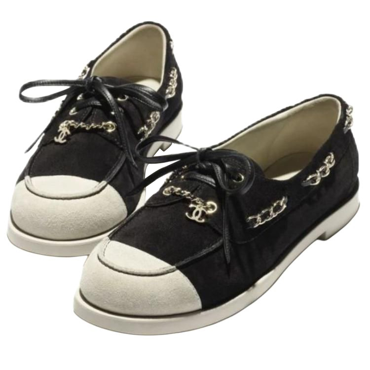 26C повседневные туфли женские черный белый CHANEL, Original Shoe Box Included — фото 4