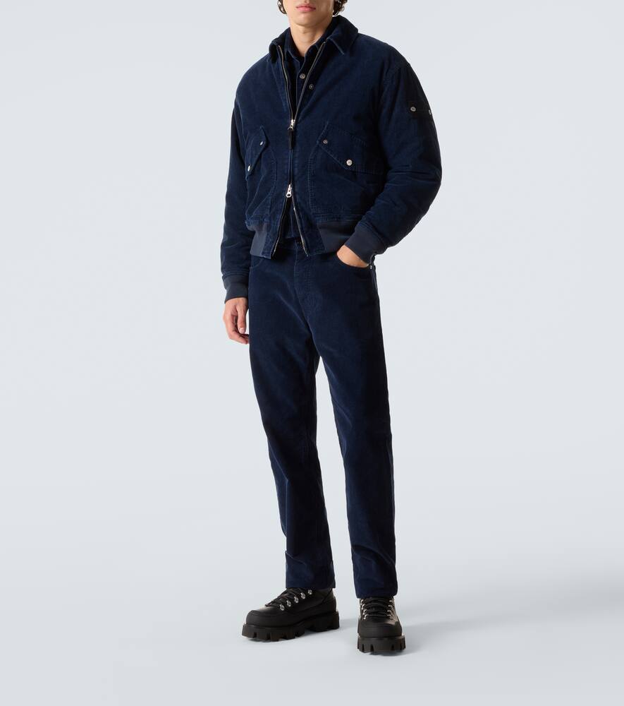Узкие джинсы из хлопкового вельвета с заниженной талией Stone Island, Indigo — фото 2