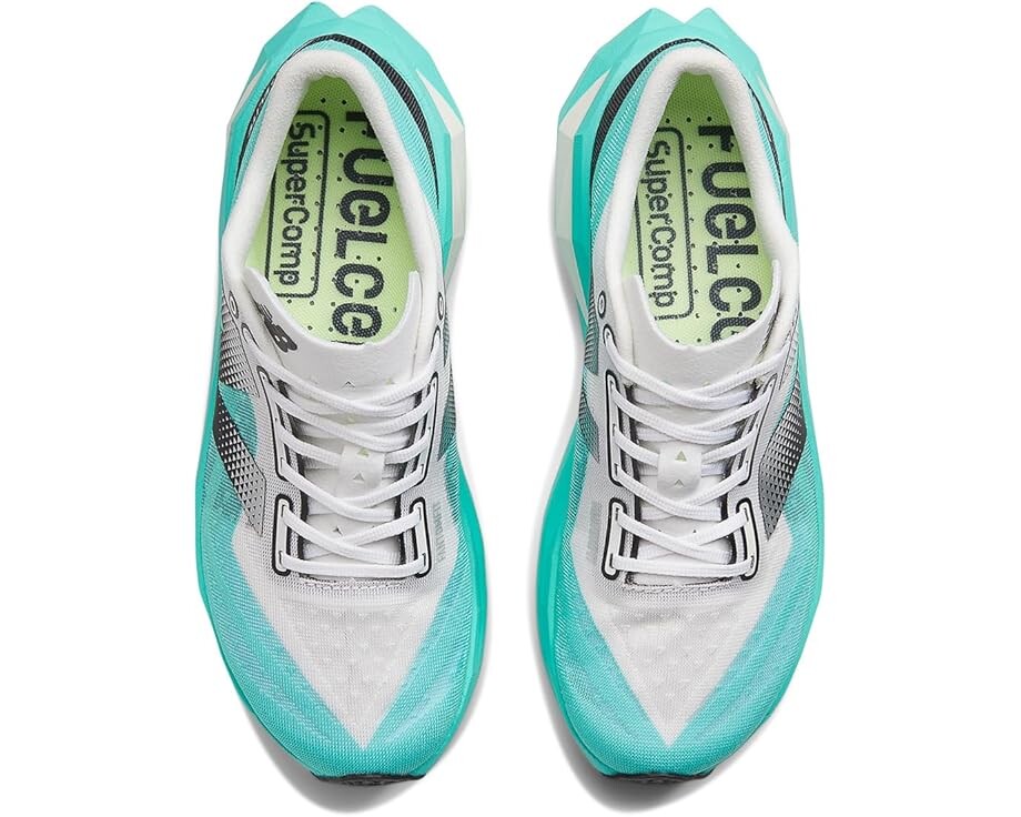 Кроссовки New Balance FuelCell SuperComp Elite v4, цвет Cyber Jade/White — фото 2