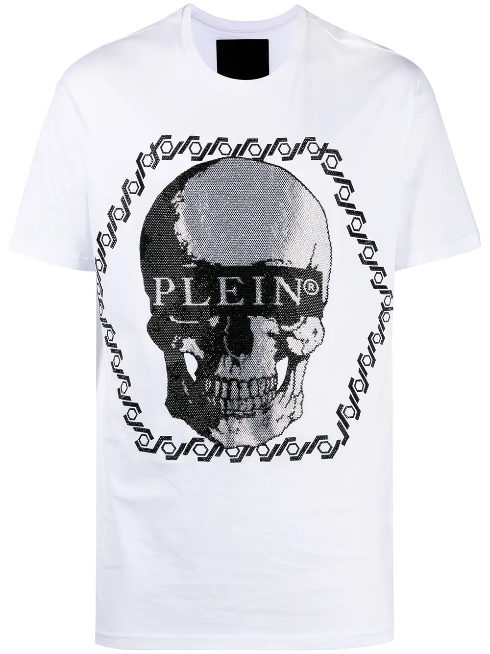 

Футболка с круглым вырезом и кристаллами Philipp Plein, белый