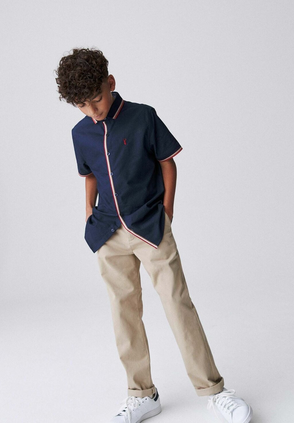 

Рубашка TIPPED COLLAR REGULAR FIT Next, синий