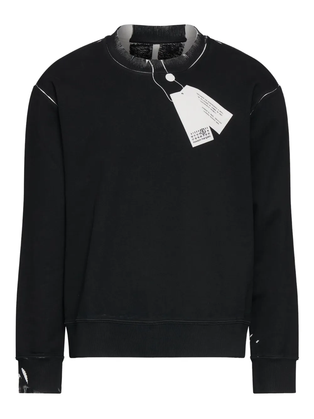 

Хлопковая толстовка MM6 Maison Margiela, черный
