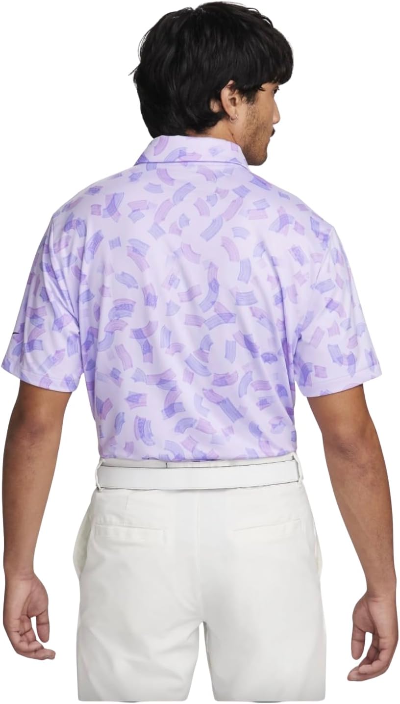 Мужская футболка-поло для гольфа Nike Tour Printed Dri-Fit, Violet — фото 2