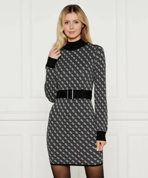 

Платье с потертым поясом Guess Jeans, черный