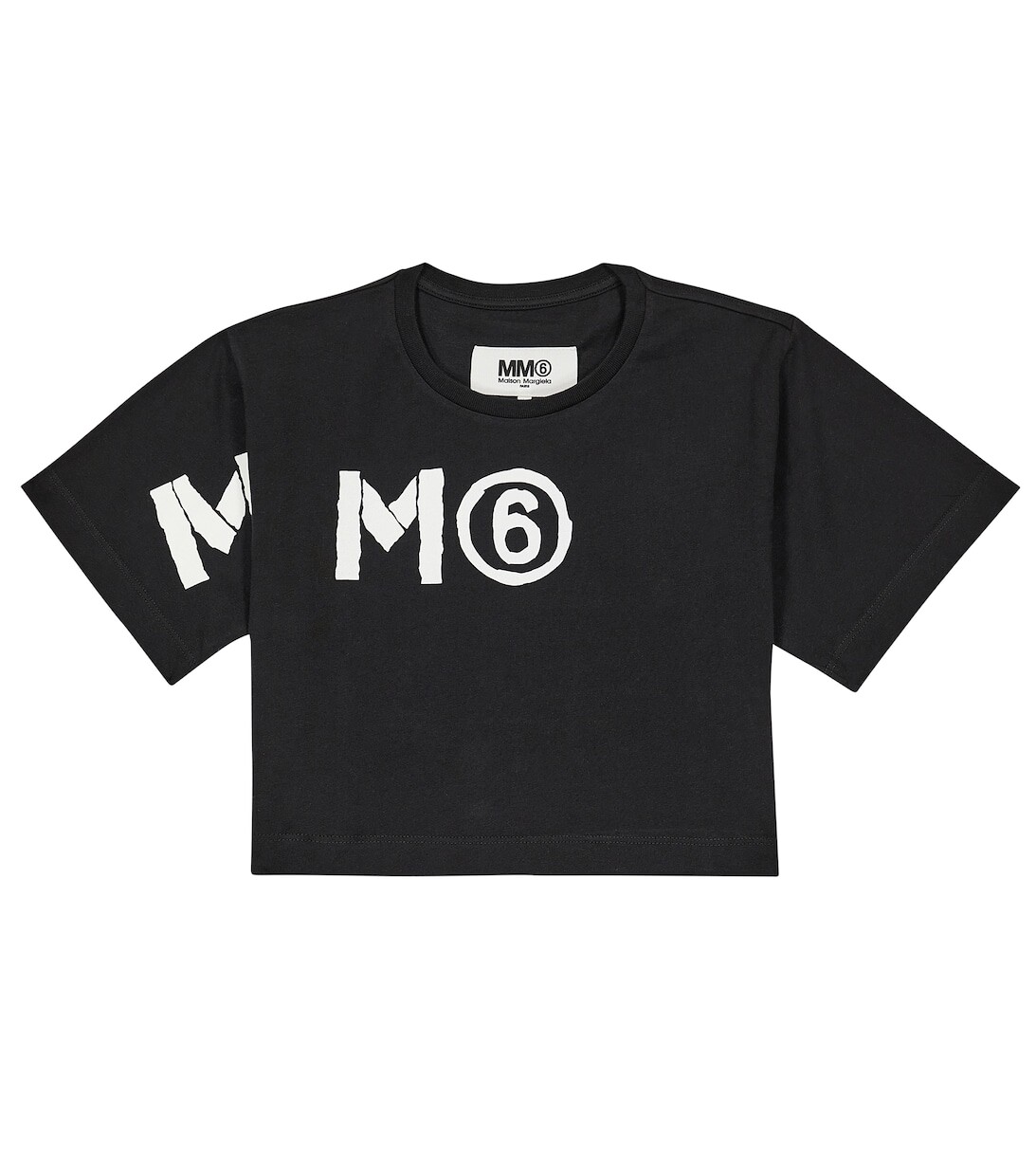 

Футболка из хлопкового джерси MM6 Maison Margiela, черный