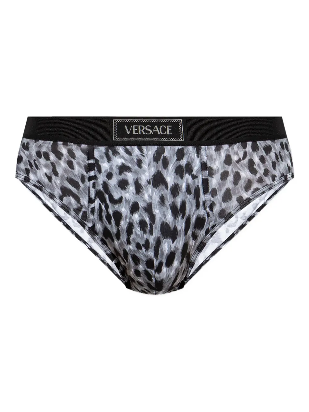 

Трусы-брифы с леопардовым принтом Versace, серый