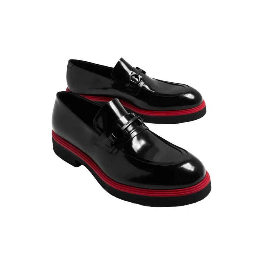 Мужские черные лоферы Ferragamo, черный — фото 3