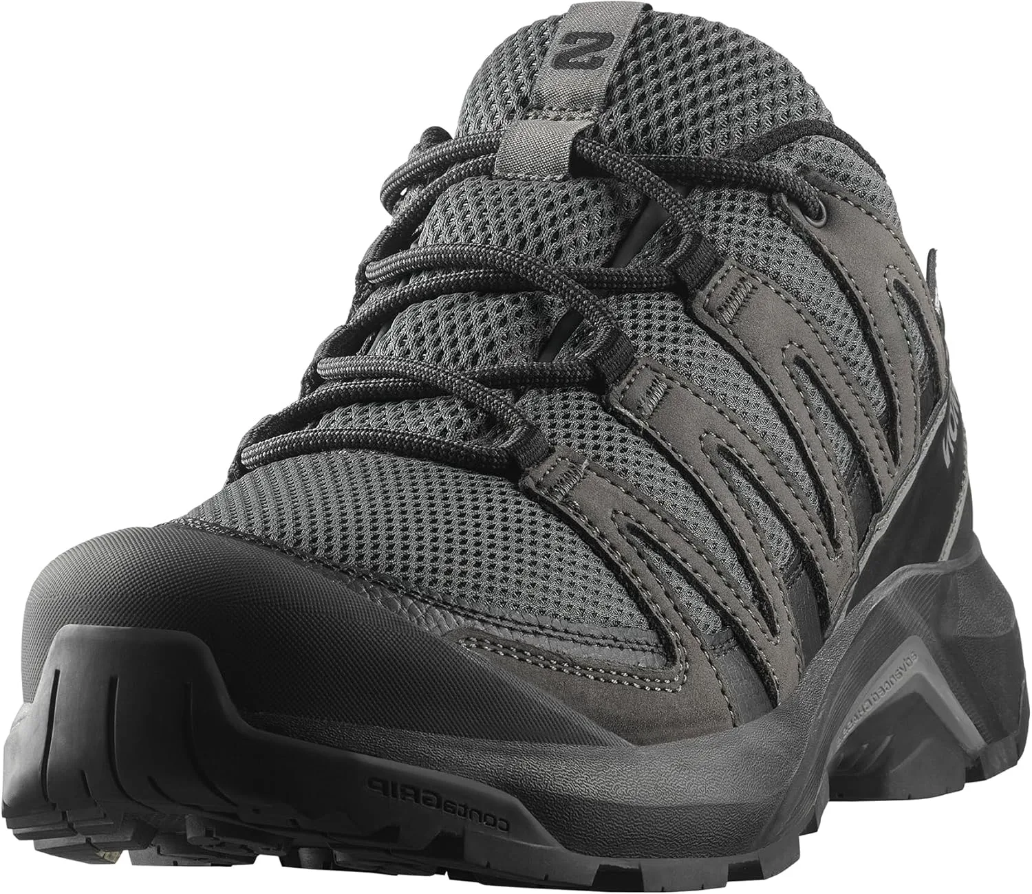 Мужские походные кроссовки Salomon X-Adventure Recon с мембраной Gore-Tex, водонепроницаемые, с хорошим сцеплением и поддержкой для быстрых походов и разнообразной местности, черный — фото 3