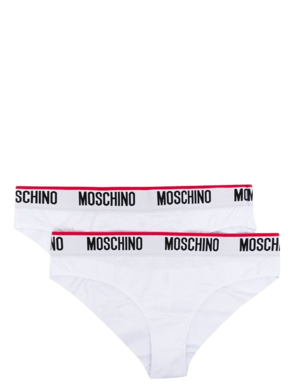 

Moschino комплект из двух трусов-брифов с логотипом, белый