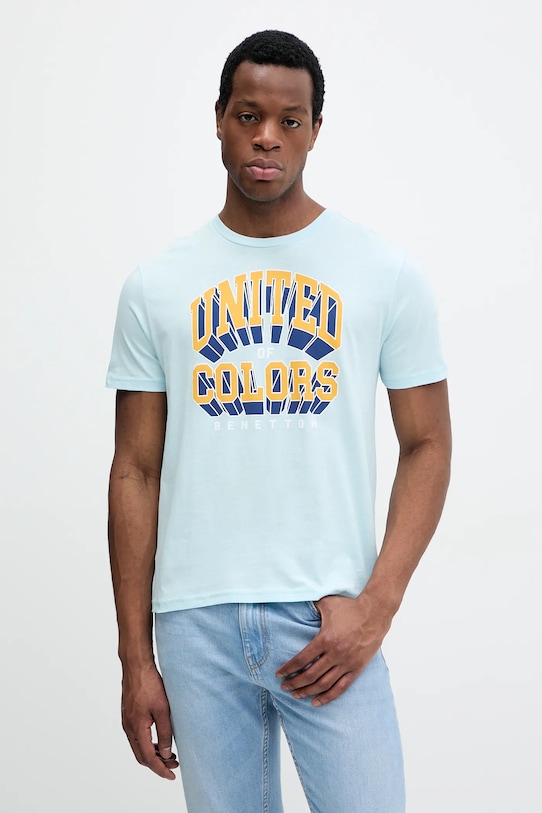 

Хлопковая футболка United Colors Of Benetton, синий
