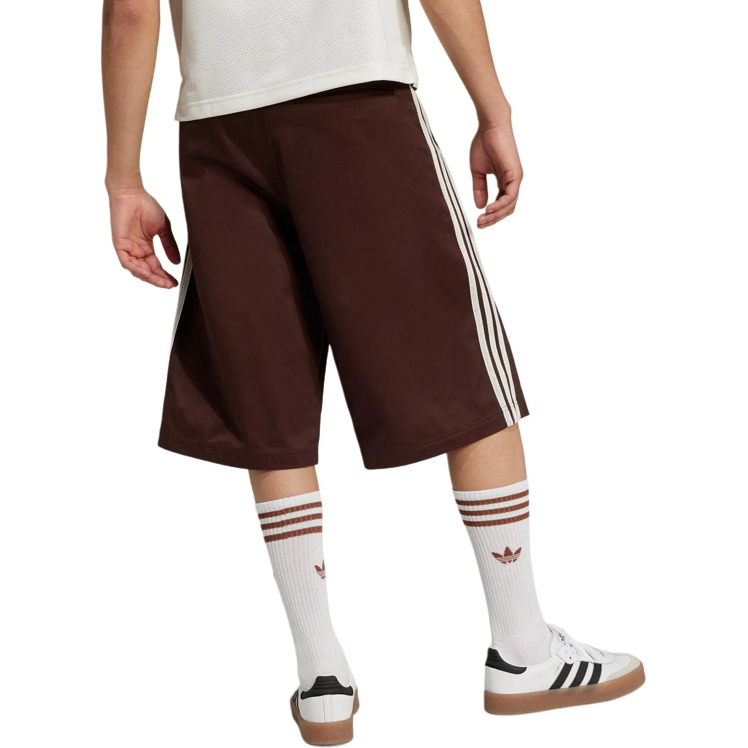 Adidas Спортивные шорты мужские темно-серые коричневые — фото 4