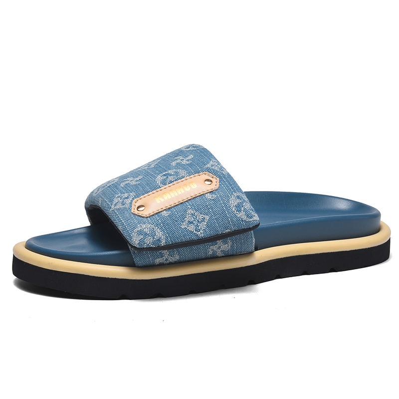 

KAAHOO Резиновые противоскользящие шлепанцы унисекс небесно-голубые, цвет Sky Blue