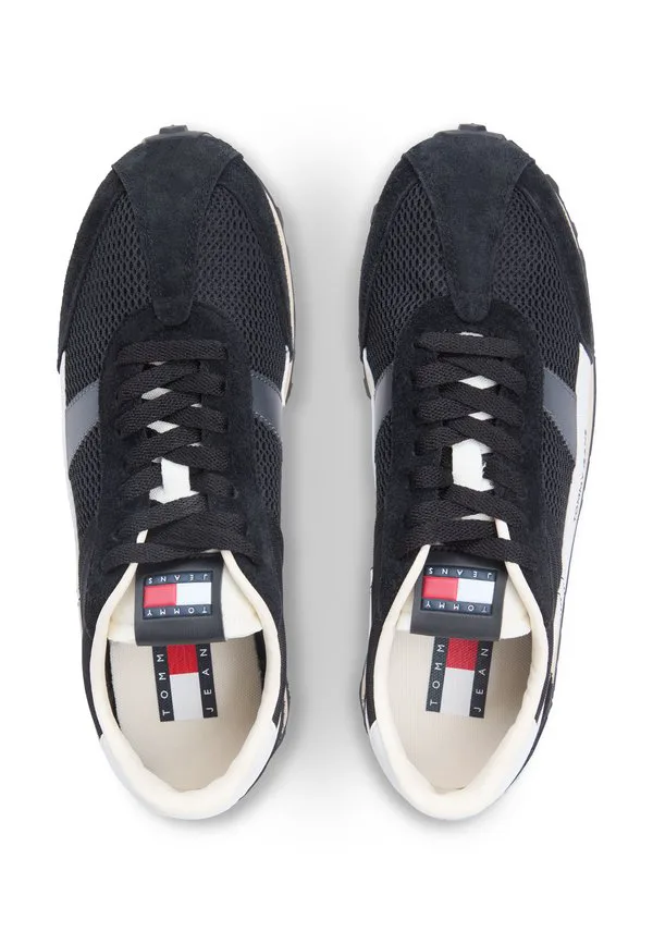 Ретро кожаные архивные кроссовки для бега Tommy Jeans, Black — фото 4