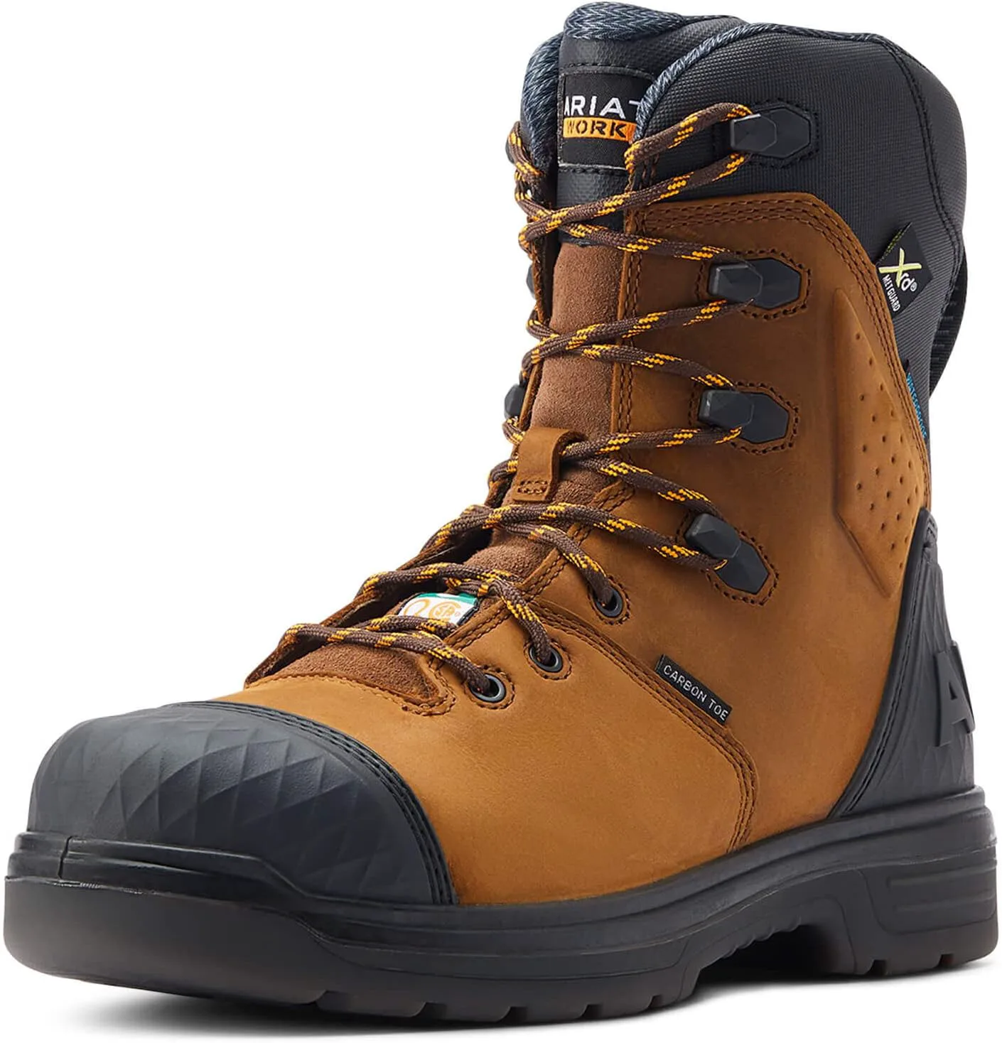 Мужские рабочие ботинки Ariat Turbo Outlaw 8" Csa Metguard водонепроницаемые с углеродным носком, коричневый — фото 4