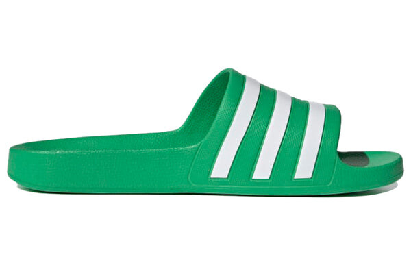 Тапочки adilette aqua slides 'vivid green' Adidas, зеленый — фото 3