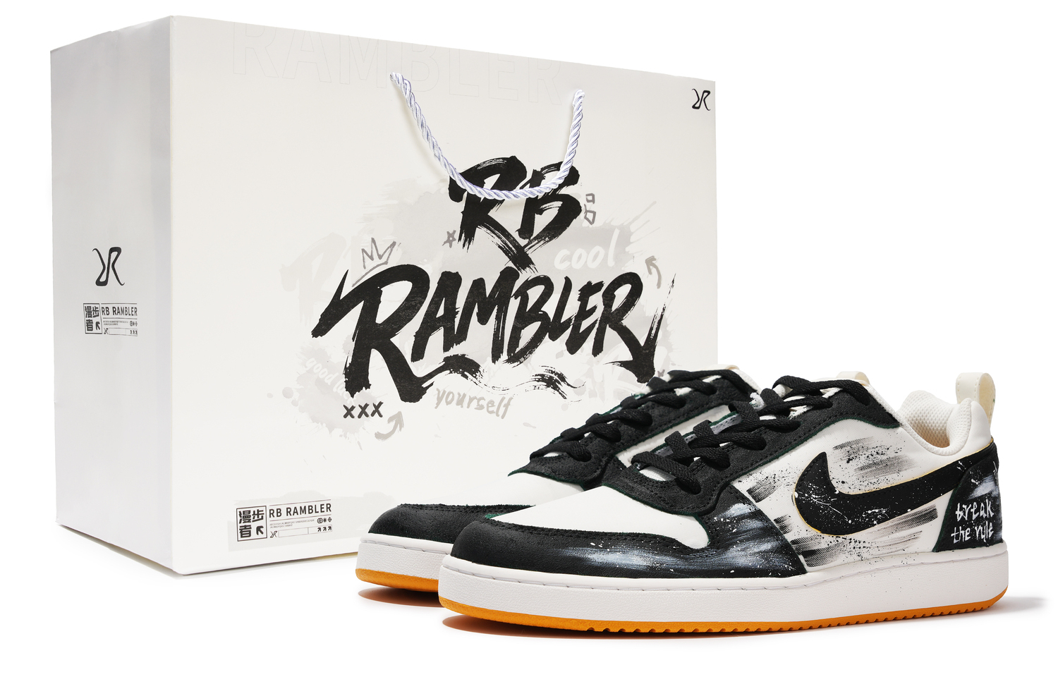 

Nike Мужские скейтерские кроссовки Court Borough Abrasion Resistant Low top Black White