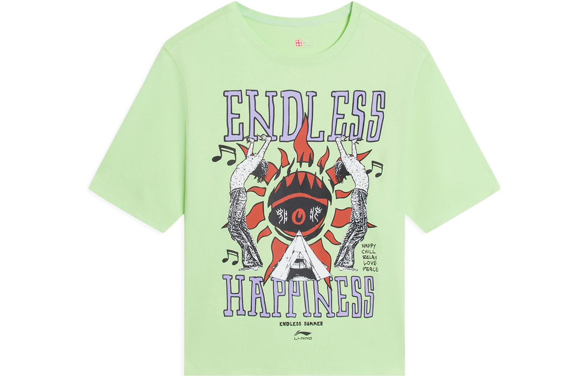 

LiNing T-Shirts Women's Butterfly Pink Green, Зеленый, LiNing T-Shirts Women's Butterfly Pink Green