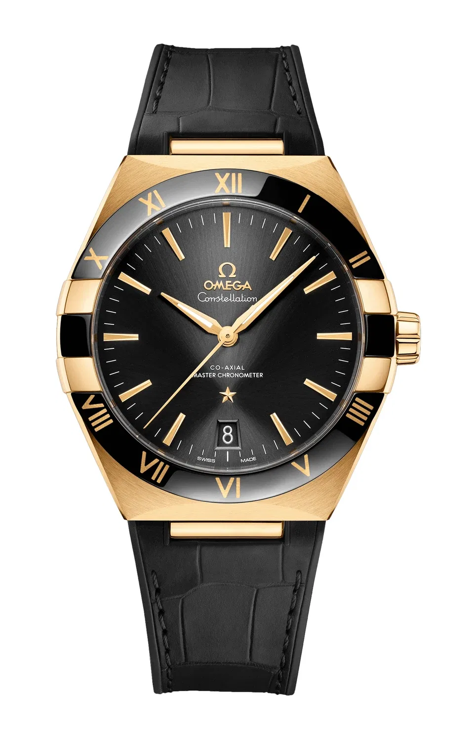 CONSTELLATION 41 ММ, ЖЕЛТОЕ ЗОЛОТО НА КОЖЕ - 131.63.41.21.01.001 OMEGA, золотой