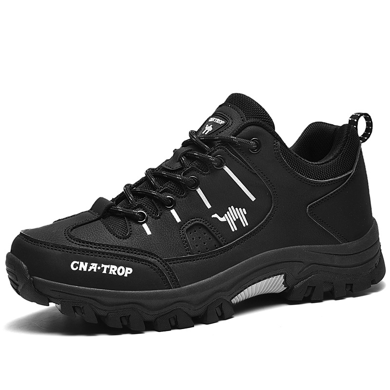 

Pilot the camel Амортизирующие противоскользящие и износостойкие кроссовки для активного отдыха с низким верхом Мужские черные, цвет Black