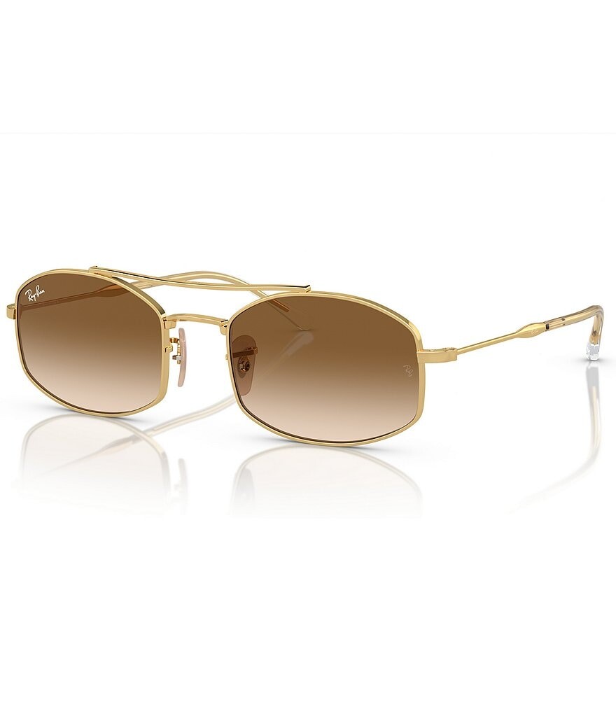 

Овальные солнцезащитные очки Ray-Ban унисекс с градиентом 54 мм, золотой