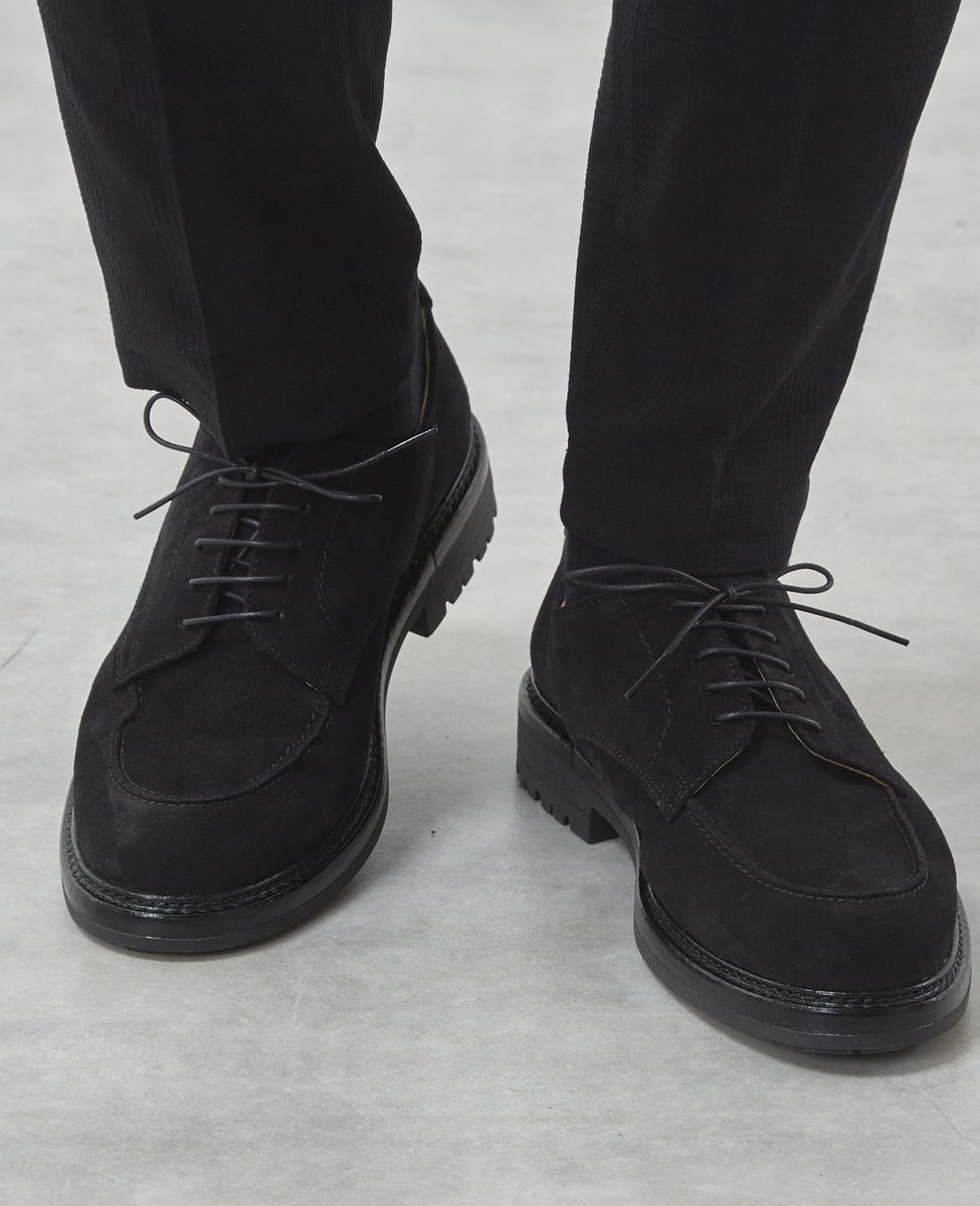 Кожаные туфли с закругленным U-образным носком MEN'S MELROSE, Black A