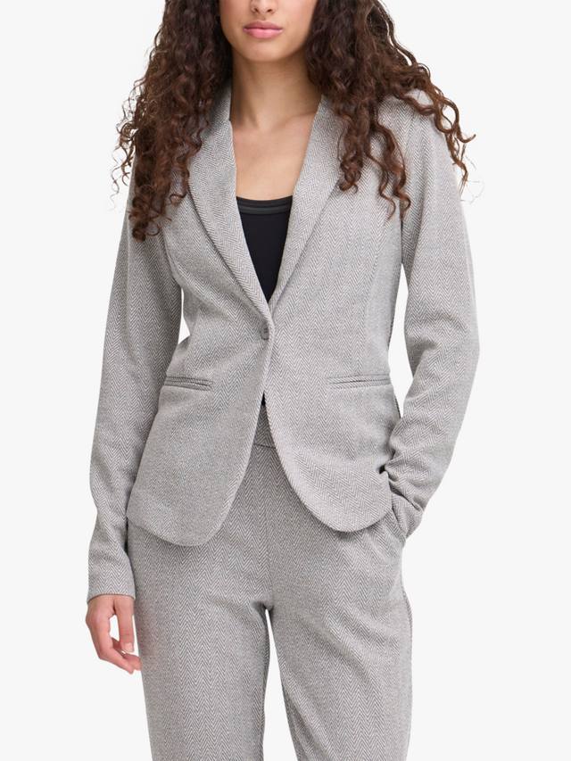 

Приталенный пиджак Kate в рубчик жаккард ICHI, Sharkskin