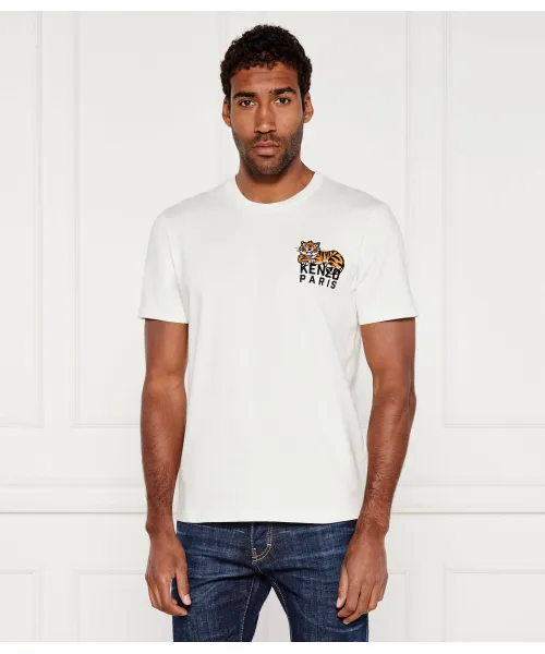 

Футболка «Счастливый тигр» Slim fit Kenzo, белый