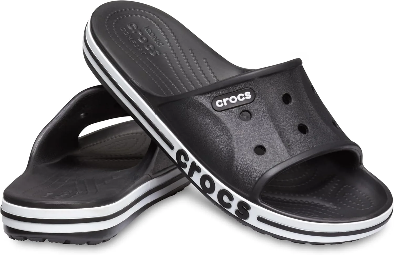 Сандалии Crocs Bayaband Slide, белый/черный — фото 3