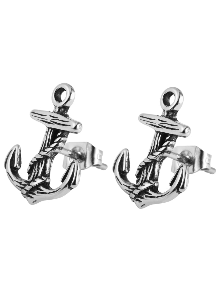 

Adeliás Женские серьги - Серьги-гвоздики из нержавеющей стали серебристого цвета