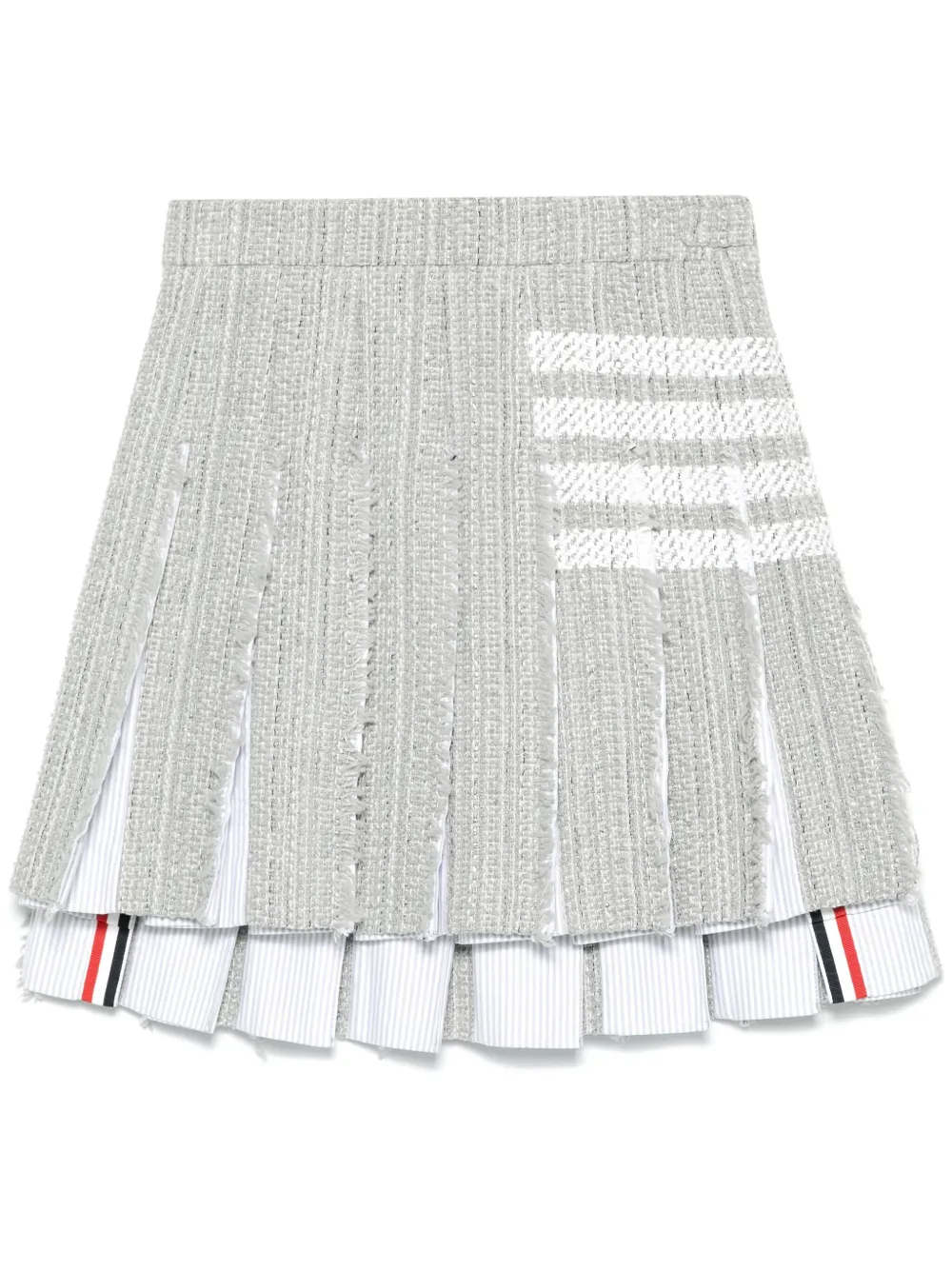 

Твидовая юбка мини с полосками 4-Bar THOM BROWNE, серый