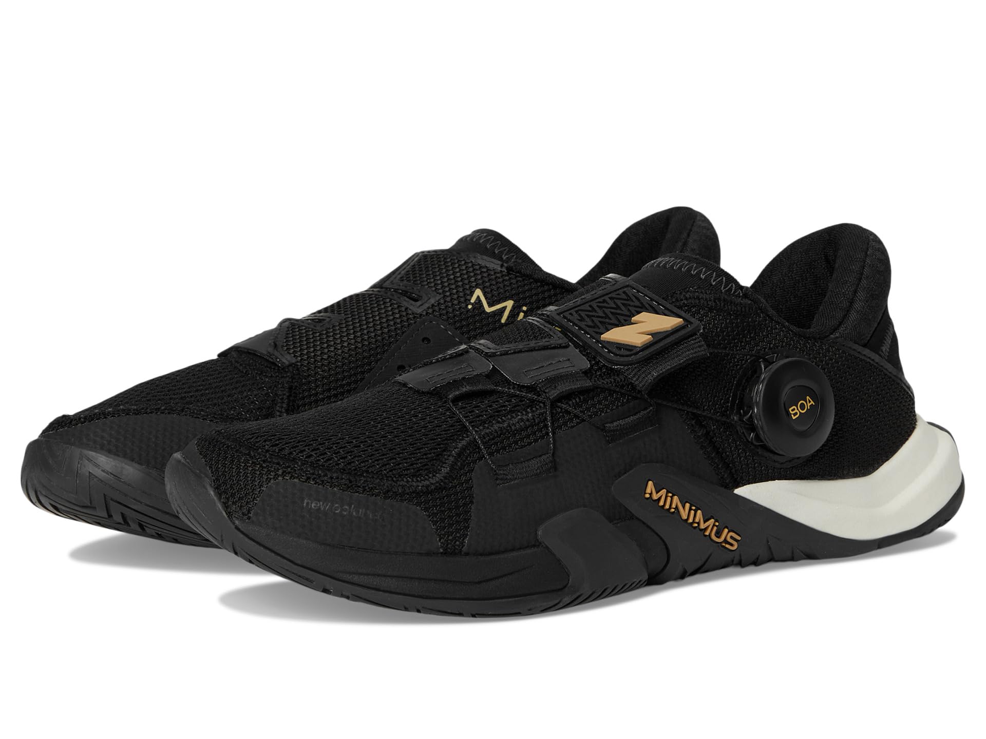 Кроссовки New Balance Minimus TR V2 BOA, цвет Black/Phantom/Gold Metallic