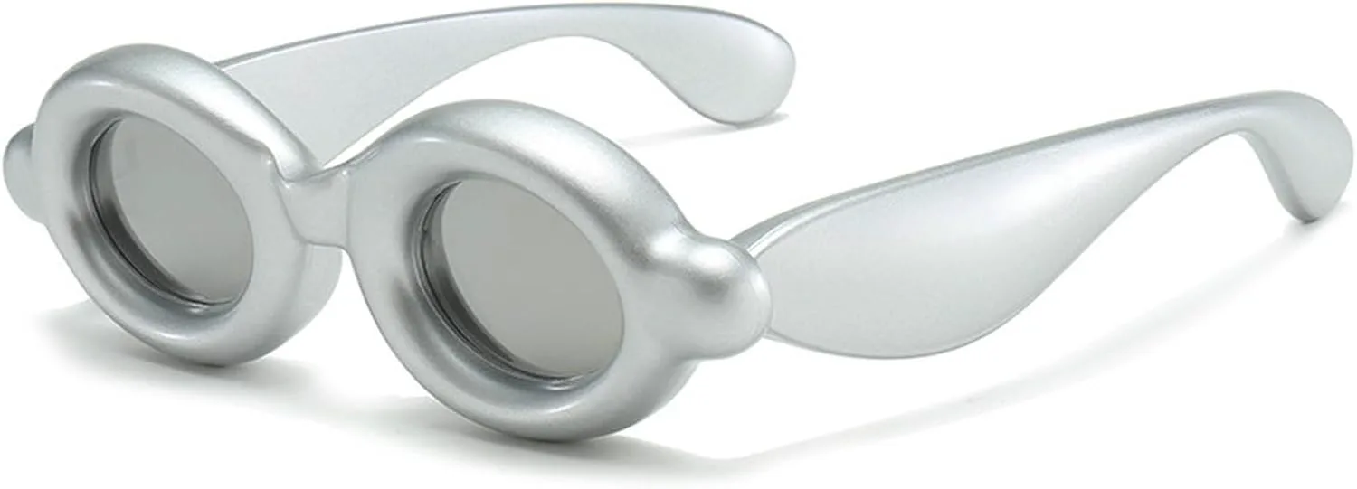 

Ретро овальные солнцезащитные очки для женщин, круглые солнцезащитные очки в модном стиле 90-х с защитой от УФ-излучения UV400, очки для активного отдыха mincl, C7