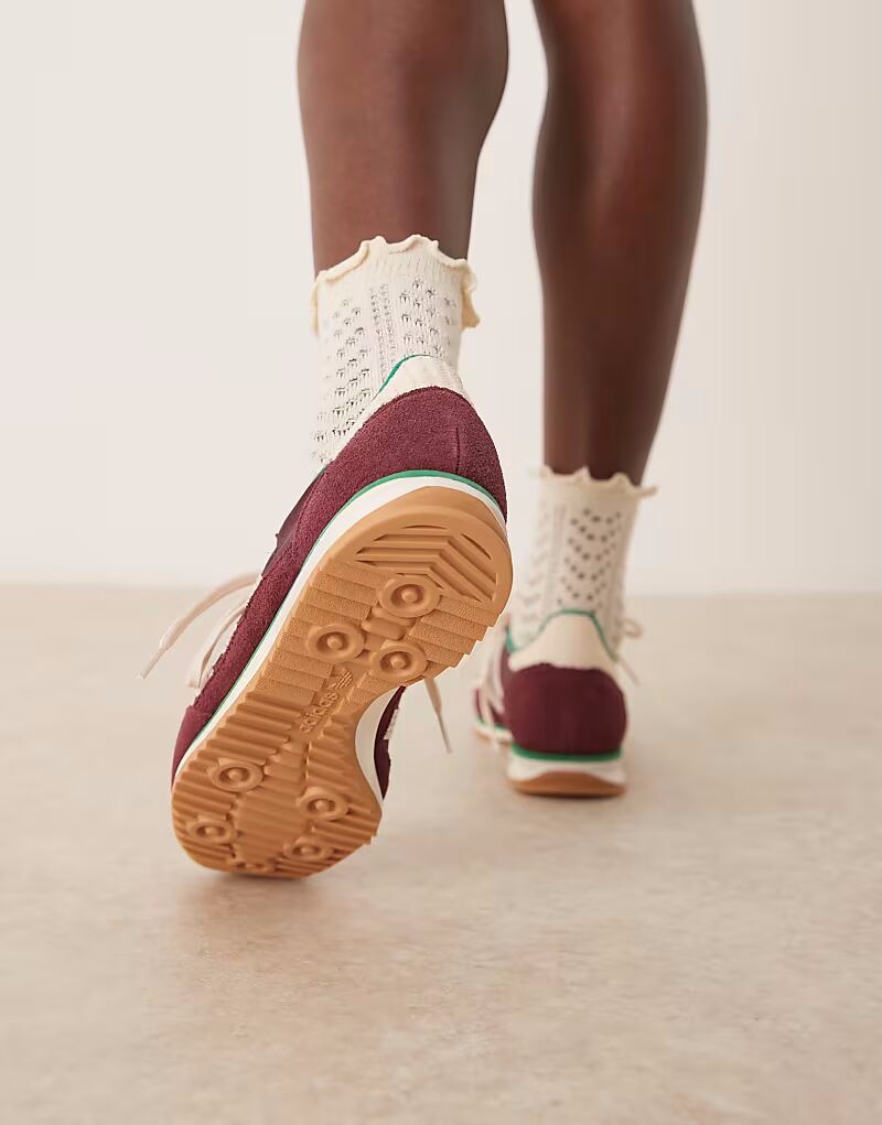 Кроссовки Adidas Originals SL 72 OG с отделкой крючком в бордовом цвете - эксклюзивно на ASOS — фото 4