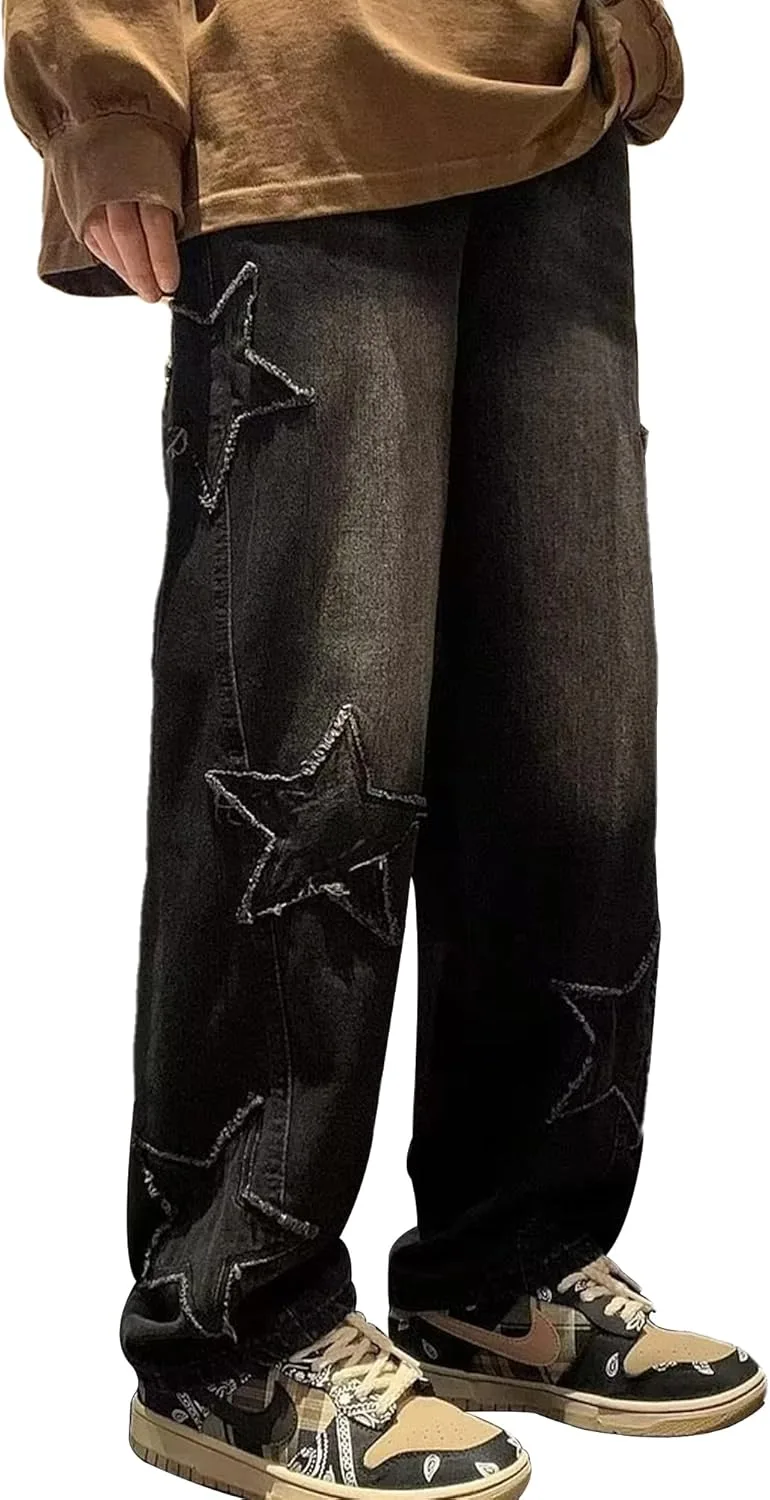 

Винтажные джинсы в стиле харадзюку XIWUKOD